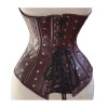 Women Steampunk Style Corset real Sheep Leather Women Corset 